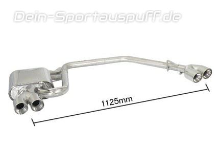 Ragazzon Edelstahl Duplex Sportauspuff BMW 5er E10 F11 Limo Touring 525d je 2x70mm rund doppelwandig abgeschrägt versetzt
