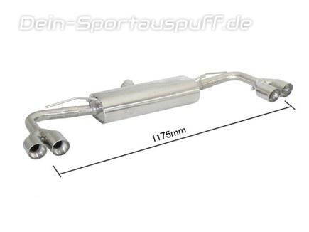 Ragazzon Edelstahl Duplex Sportauspuff BMW X3 F25 20d je 2x80mm rund doppelwandig abgeschrägt versetzt