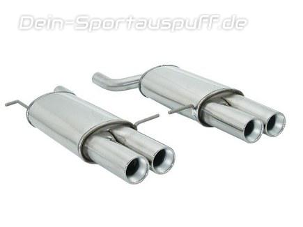 Ragazzon Edelstahl Duplex Sportauspuff BMW X5 E53 3.0l 160kW je 2x90mm rund eingerollt