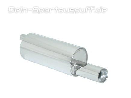 Ragazzon Edelstahl Sportauspuff Citroen C2 1.4l VTR 90mm rund eingerollt