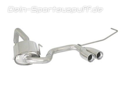Ragazzon Edelstahl Mittig Sportauspuff Fiat 500 1.2-1.3l 2x70mm rund eingerollt