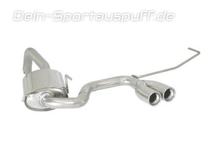 Ragazzon Edelstahl Mittig Sportauspuff Fiat 500 1.4l 16V 2x70mm rund eingerollt