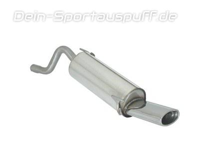 Ragazzon Edelstahl Sport-Endschalldämpfer Fiat Punto Evo + Grande Punto (199) 1.3l MJET mit Sport-Heck 115x70mm oval eingerollt
