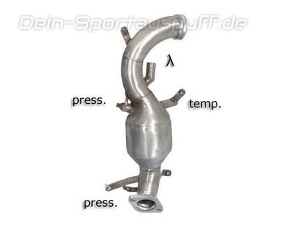 Ragazzon Edelstahl Sport-Kat inkl. Partikelfilter-Ersatzrohr Fiat Sedici