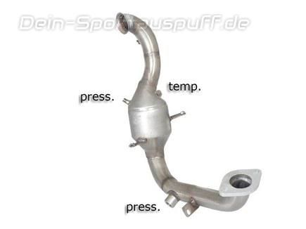 Ragazzon Edelstahl Sport-Kat inkl. Partikelfilter-Ersatzrohr Ford Focus 2 Fließheck 1.6TDCI
