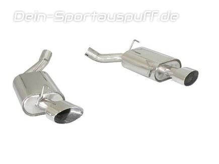 Ragazzon Edelstahl Duplex Sportauspuff Ford Mustang GT ab Bj.10 4.6l je 135x90mm oval doppelwandig abgeschrägt