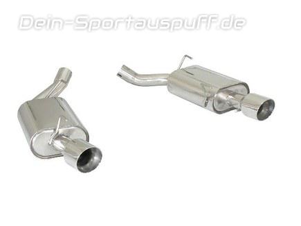 Ragazzon Edelstahl Duplex Sportauspuff Ford Shelby Mustang GT500 ab 2006 je 102mm rund doppelwandig abgeschrägt