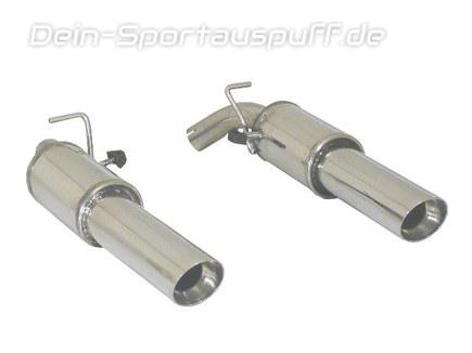 Ragazzon Edelstahl Duplex Sportauspuff Range Rover Sport Bj.05-11 2.7l TD je 90mm rund doppelwandig abgeschrägt