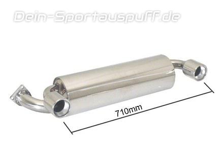 Ragazzon Edelstahl Duplex Sportauspuff Lotus Elise S2 90kW je 90mm rund eingerollt