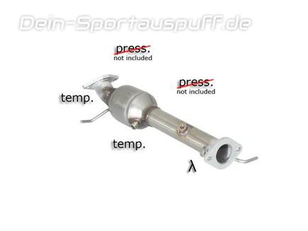 Ragazzon Edelstahl 2.Sport-Kat inkl. Partikelfilter-Ersatzrohr Mazda 5 2.0l CD