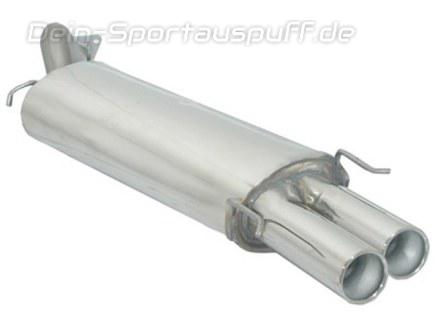 Ragazzon Edelstahl Sportauspuff MG ZR TD 115 2x76mm rund eingerollt versetzt