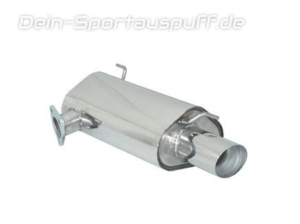 Ragazzon Edelstahl Sportauspuff Mitsubishi Lancer Evo 9 70mm-System 102mm rund doppelwandig abgeschrägt