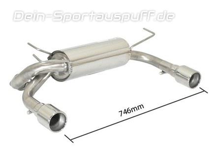 Ragazzon Edelstahl Duplex Sportauspuff Nissan Juke 4WD je 90mm rund eingerollt