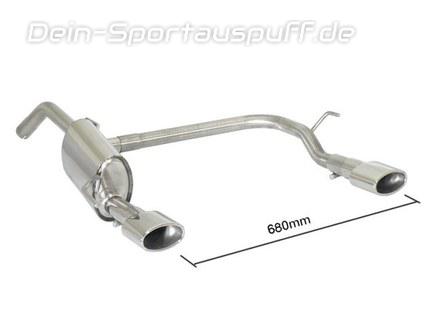 Ragazzon Edelstahl Duplex Sportauspuff Opel Adam 1.4l je 115x70mm oval eingerollt