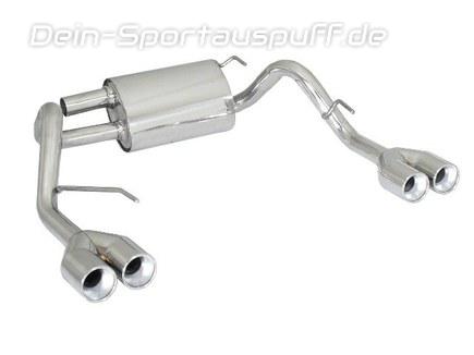 Ragazzon Edelstahl Duplex Sportauspuff Opel Astra J 5-Tür 1.7l CDTi mit Cadamuro-Heck je 2x80mm rund eingerollt
