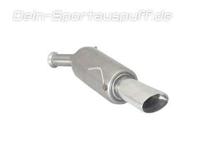 Ragazzon Edelstahl Sport-Endschalldämpfer Peugeot 308 1.6l HDI 110x65mm oval doppelwandig abgeschrägt