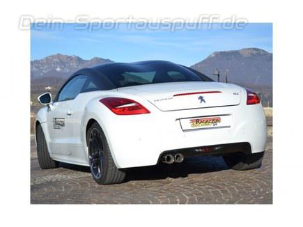 Ragazzon Edelstahl Sportauspuff Peugeot RCZ 1.6l THP 2x90mm rund eingerollt