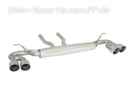 Ragazzon Edelstahl Duplex Sportauspuff Porsche Cayenne S Typ 955 Bj.03-07 je 2x102mm rund doppelwandig abgeschrägt versetzt
