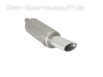 Ragazzon Edelstahl Sportauspuff Renault Clio 3 1.2l inkl. TCE 110x65mm oval doppelwandig abgeschrägt
