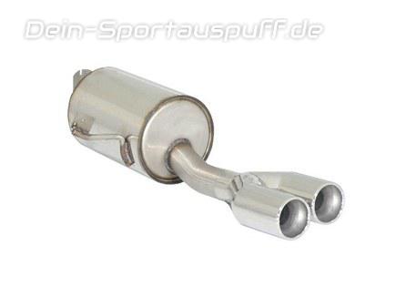 Ragazzon Edelstahl Sportauspuff Renault Megane 3 Coupe 2x80mm rund eingerollt versetzt