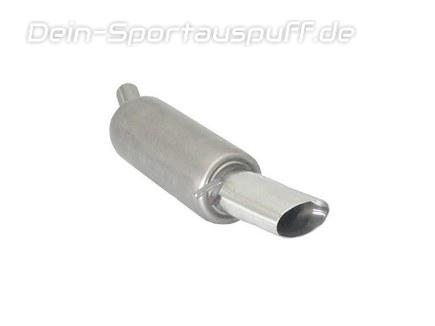 Ragazzon Edelstahl Sport-Endschalldämpfer Renault Twingo 2 CN0 1.2l 110x65mm oval doppelwandig abgeschrägt
