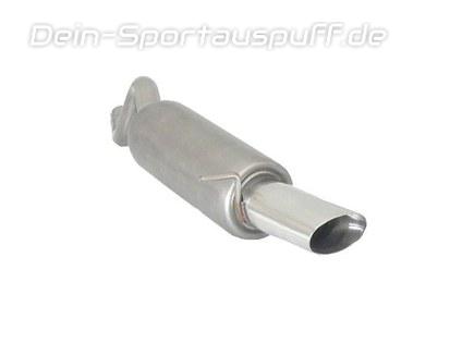 Ragazzon Edelstahl Sportauspuff Renault Twingo 2 CN0 1.2l Turbo 110x65mm oval doppelwandig abgeschrägt