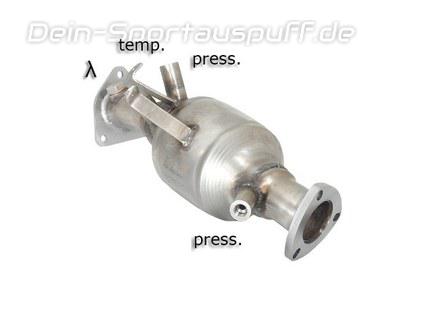 Ragazzon Edelstahl Sport-Kat inkl. Partikelfilter-Ersatzrohr Seat Exeo 3R Limo u. ST 2.0l TDI