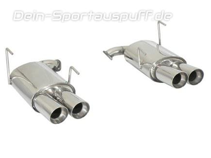 Ragazzon Edelstahl Duplex Sportauspuff Subaru Impreza WRX STI Stufenheck ab 2011 je 2x90mm rund doppelwandig abgeschrägt versetzt