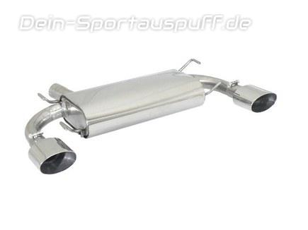 Ragazzon Edelstahl Duplex Sportauspuff Subaru Impreza WRX STI Schrägheck GR ab08 70mm-System je 135x90mm oval doppelwandig abgeschrägt