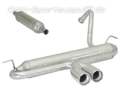 Ragazzon Edelstahl Mittig Sportauspuff Toyota Aygo 2x70mm rund eingerollt