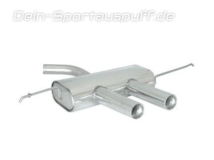 Ragazzon Edelstahl Mittig Sportauspuff VW Golf 5 1.6l 2.0l FSI mit R32- oder Sportline-Heck 2x90mm rund eingerollt
