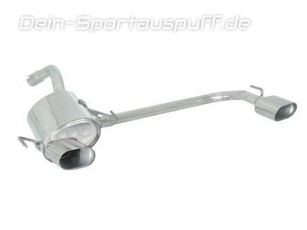 Ragazzon Edelstahl Duplex Racing-Komplettanlage ab Kat Alfa Romeo 147 Facelift Bj.04-06 je 128x80mm flachoval scharfkantig abgeschrägt