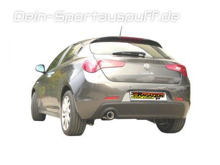 Ragazzon Edelstahl Racing-Komplettanlage ab Kat Alfa Romeo Giulietta 1.6l JTDM 90mm rund eingerollt