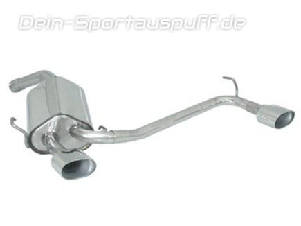Ragazzon Edelstahl Duplex Racing-Komplettanlage ab Kat Alfa Romeo GT 2.0l JTS je 128x80mm flachoval scharfkantig abgeschrägt