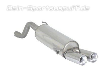 Ragazzon Edelstahl Sportauspuff inkl. Adapter auf Serie Alfa Romeo MiTo 1.4 TB 125kW 2x80mm rund eingerollt versetzt