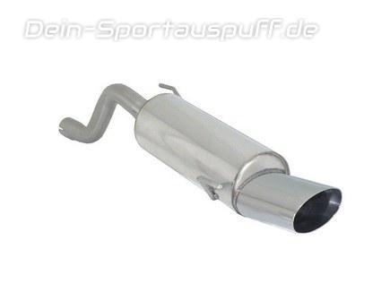 Ragazzon Edelstahl Sportauspuff inkl. Adapter auf Serie Alfa Romeo MiTo 1.4 TB 99kW 135x90mm oval doppelwandig abgeschrägt