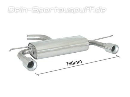 Ragazzon Edelstahl Duplex Komplettanlage ab Kat Audi A3 Sportback 8P 1.9TDI 2.0TDI je 90mm rund eingerollt
