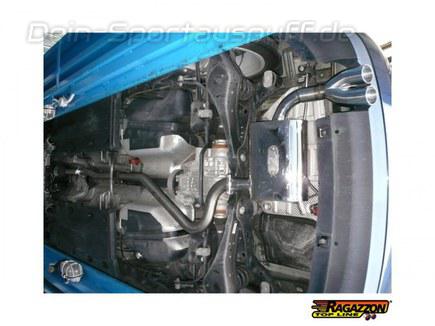 Ragazzon Edelstahl Racing-Komplettanlage ab Kat Audi A3 Sportback 8P Quattro 2.0l TFSI 2x70mm rund doppelwandig abgeschrägt versetzt