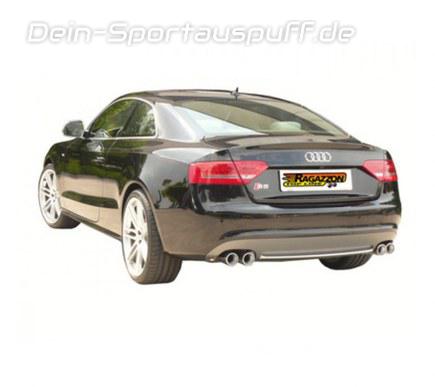 Ragazzon Edelstahl Duplex Racing-Komplettanlage ab Kat Audi S5 Quattro 8T Coupe 4.2l V8 je 2x80mm rund eingerollt versetzt