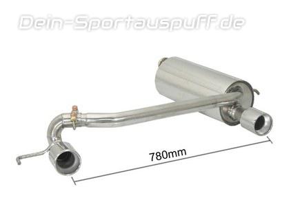 Ragazzon Edelstahl Duplex Komplettanlage ab Kat Citroen C2 1.4l VTR je 90mm rund eingerollt