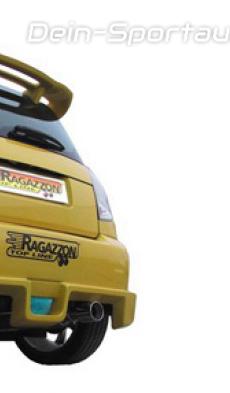 Ragazzon Edelstahl Racing-Komplettanlage ab Kat Citroen C2 1.6l VTR VTS 90mm rund eingerollt