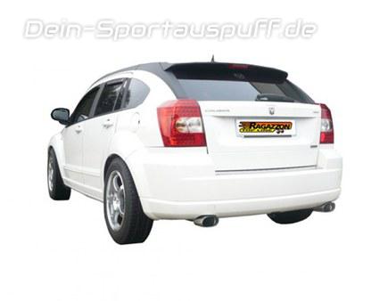 Ragazzon Edelstahl Duplex Komplettanlage ab Kat Dodge Caliber 2.0 CRD je 128x80mm flachoval scharfkantig abgeschrägt