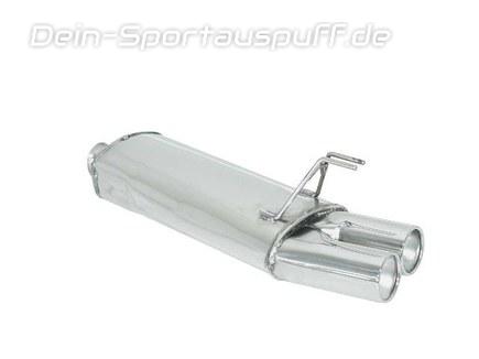 Ragazzon Edelstahl Komplettanlage ab Kat Fiat Bravo HGT Typ 182 2.0 113kW 2x80mm rund eingerollt