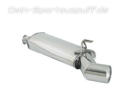 Ragazzon Edelstahl Sportauspuff inkl. Adapter auf Serie Fiat Coupe 2.0l 20V 102mm rund eingerollt