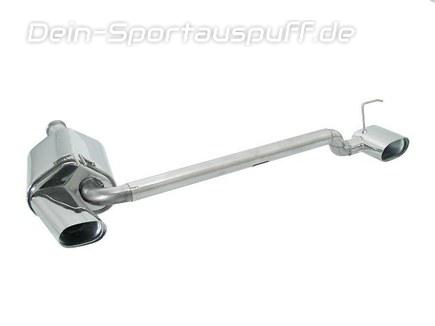 Ragazzon Edelstahl Duplex Racing-Komplettanlage ab Kat Fiat Coupe 2.0l 20V Turbo je 128x80mm flachoval scharfkantig abgeschrägt