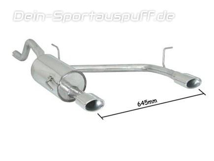 Ragazzon Edelstahl Duplex Racing-Komplettanlage ab Kat Fiat Punto Evo + Grande Punto (199) 1.4l TJET je 115x70mm oval eingerollt