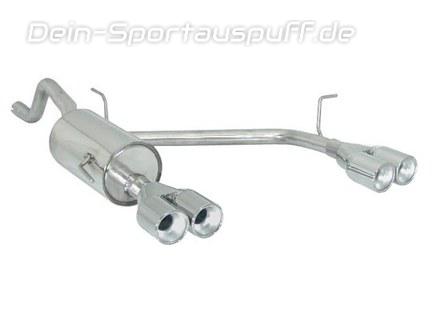 Ragazzon Edelstahl Duplex Racing-Komplettanlage ab Kat Fiat Punto Evo + Grande Punto (199) 1.4l TJET je 2x80mm rund eingerollt