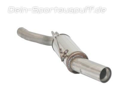 Ragazzon Edelstahl Sportauspuff inkl. Adapter auf Serie Fiat Punto Typ 176 1.2l 16V 80mm rund doppelwandig