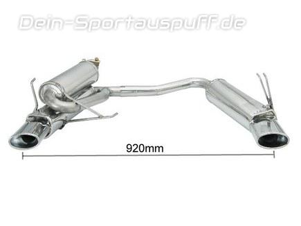 Ragazzon Edelstahl Duplex Komplettanlage ab Kat Fiat Punto 2 Typ 188 1.8l HGT je 115x70mm oval eingerollt