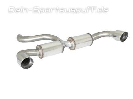 Ragazzon Edelstahl Duplex Komplettanlage ab Kat Ford Focus 2 ST je 102mm rund doppelwandig abgeschrägt